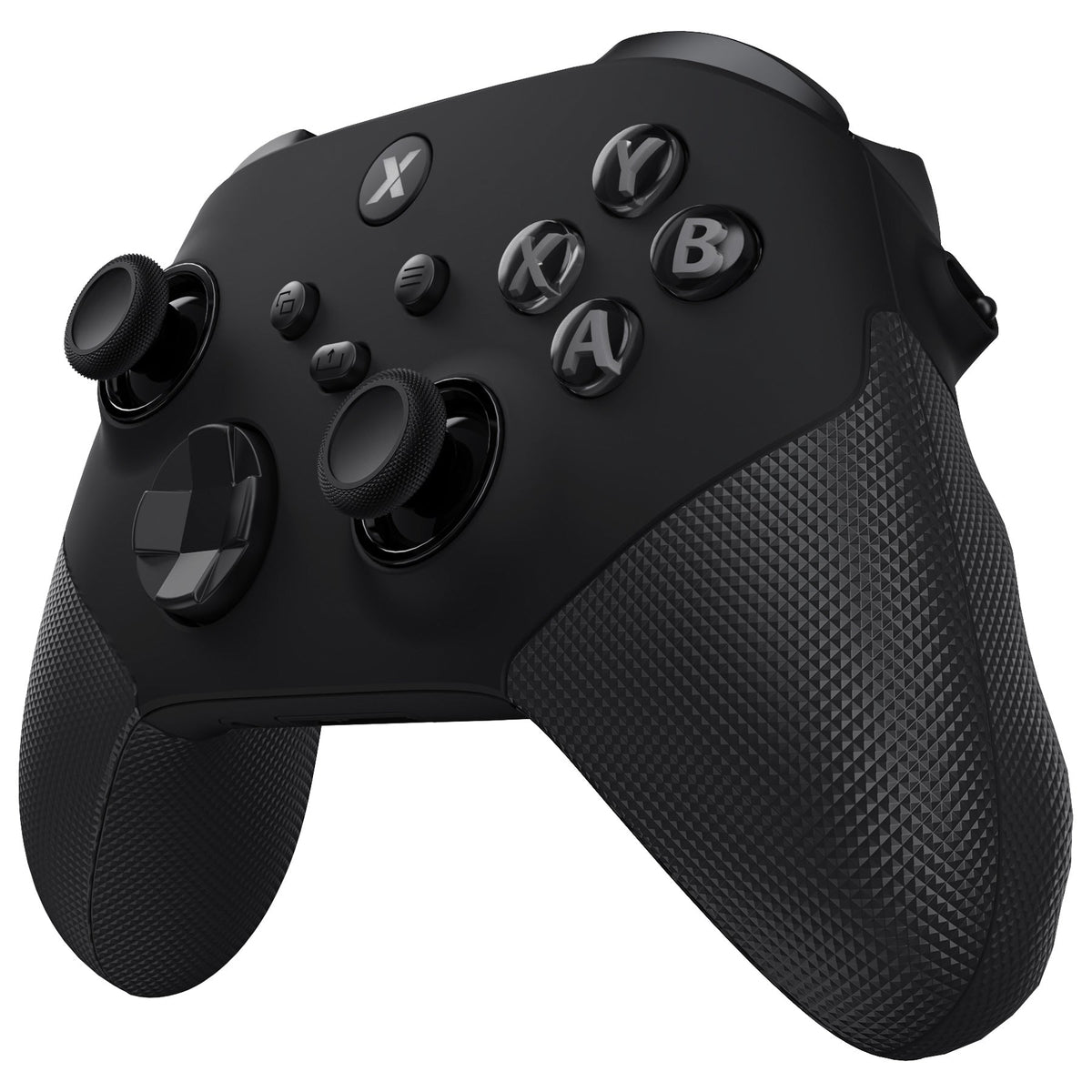 eXtremeRate ASR Version Performance Redesigned Full Set Shell Buttons with Ergonomic Trigger Stop Rubberized Grip for Xbox Series X/S Controller & Xbox Core Controller - Diamond Textured Black eXtremeRate