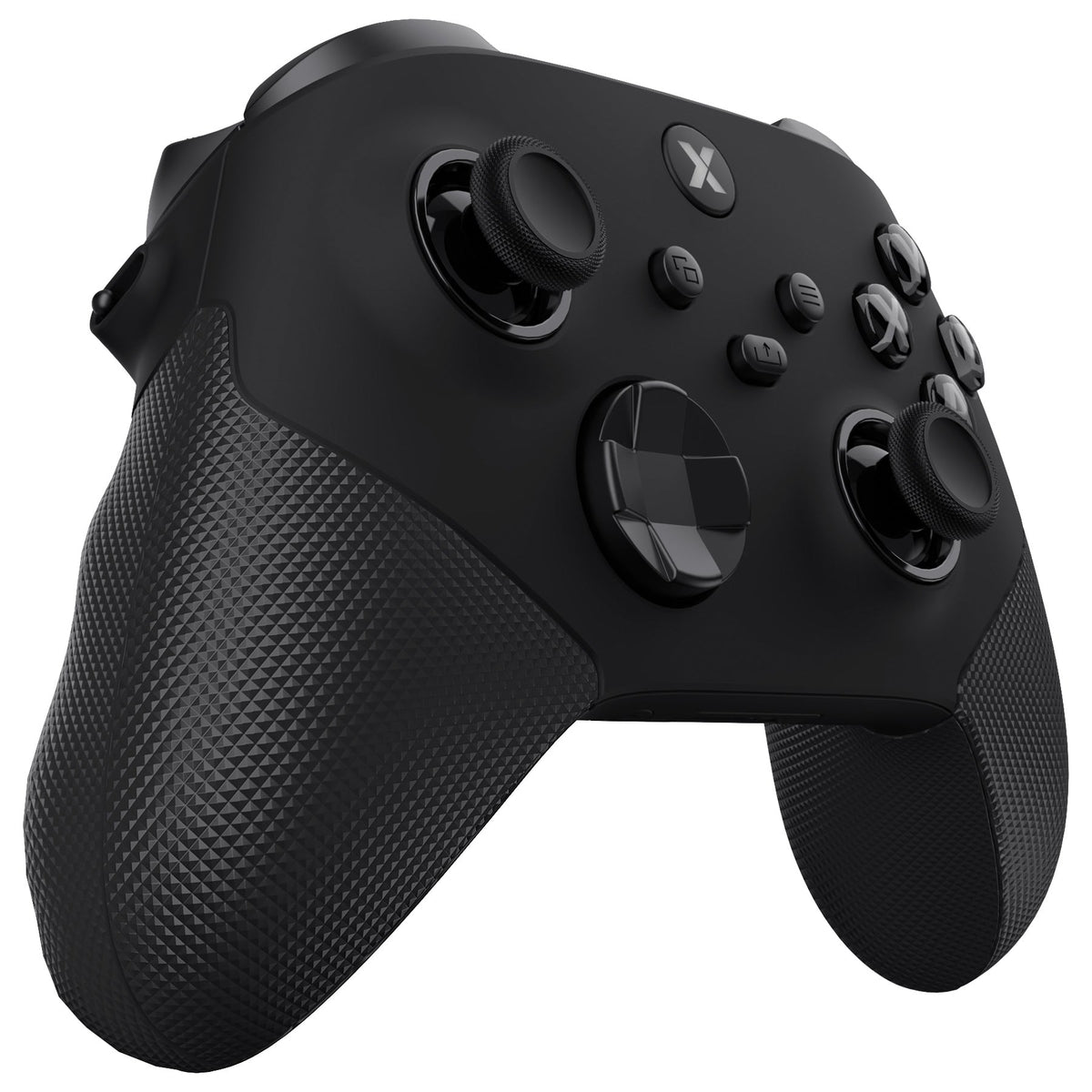 eXtremeRate ASR Version Performance Redesigned Full Set Shell Buttons with Ergonomic Trigger Stop Rubberized Grip for Xbox Series X/S Controller & Xbox Core Controller - Diamond Textured Black eXtremeRate