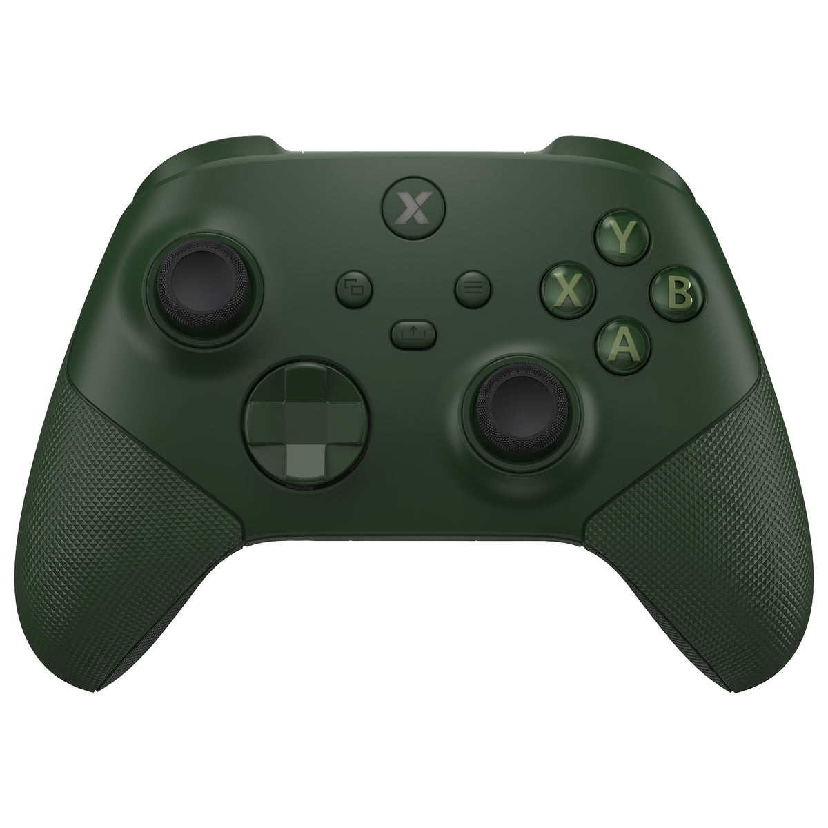 eXtremeRate ASR Version Performance Redesigned Full Set Shell Buttons with Ergonomic Trigger Stop Rubberized Grip for Xbox Series X/S Controller & Xbox Core Controller - Diamond Textured Deep Pine Green