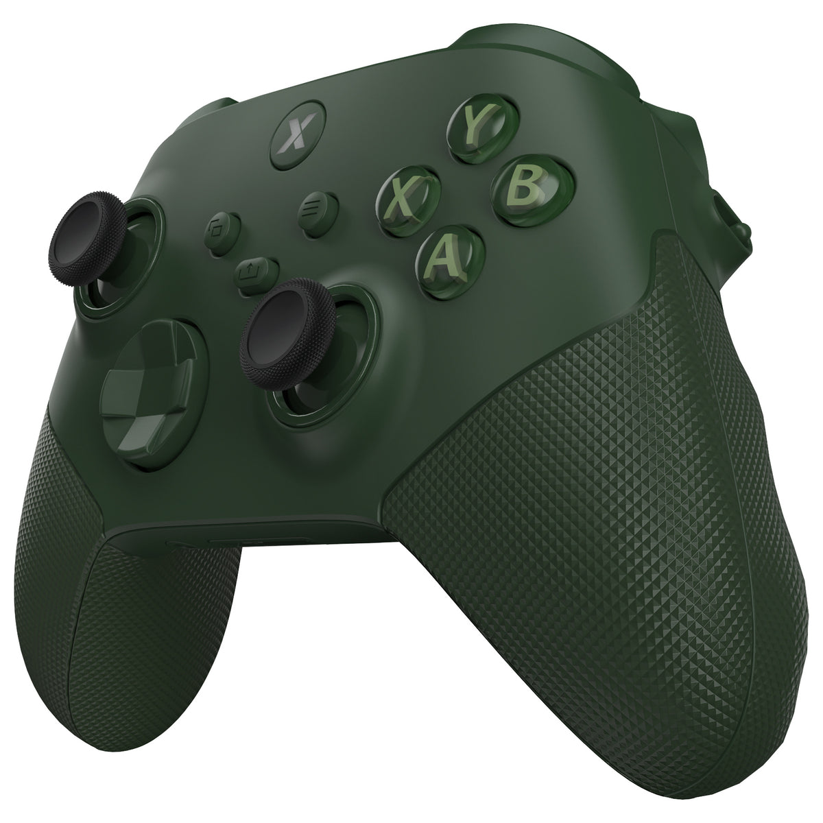 eXtremeRate ASR Version Performance Redesigned Full Set Shell Buttons with Ergonomic Trigger Stop Rubberized Grip for Xbox Series X/S Controller & Xbox Core Controller - Diamond Textured Deep Pine Green