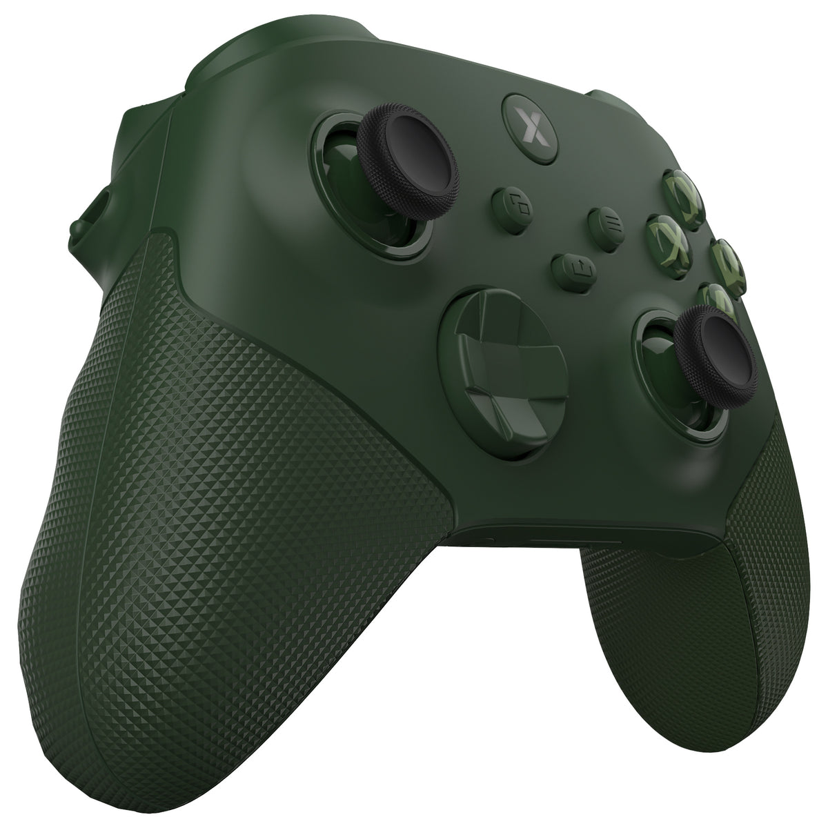 eXtremeRate ASR Version Performance Redesigned Full Set Shell Buttons with Ergonomic Trigger Stop Rubberized Grip for Xbox Series X/S Controller & Xbox Core Controller - Diamond Textured Deep Pine Green