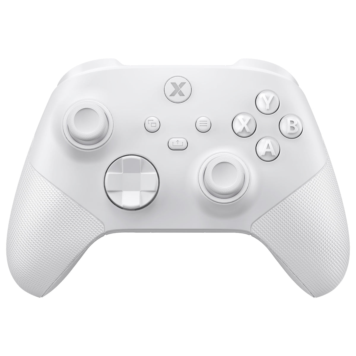 eXtremeRate ASR Version Performance Redesigned Full Set Shell Buttons with Ergonomic Trigger Stop Rubberized Grip for Xbox Series X/S Controller & Xbox Core Controller - Diamond Textured Frosted White