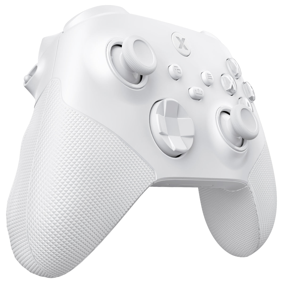 eXtremeRate ASR Version Performance Redesigned Full Set Shell Buttons with Ergonomic Trigger Stop Rubberized Grip for Xbox Series X/S Controller & Xbox Core Controller - Diamond Textured Frosted White
