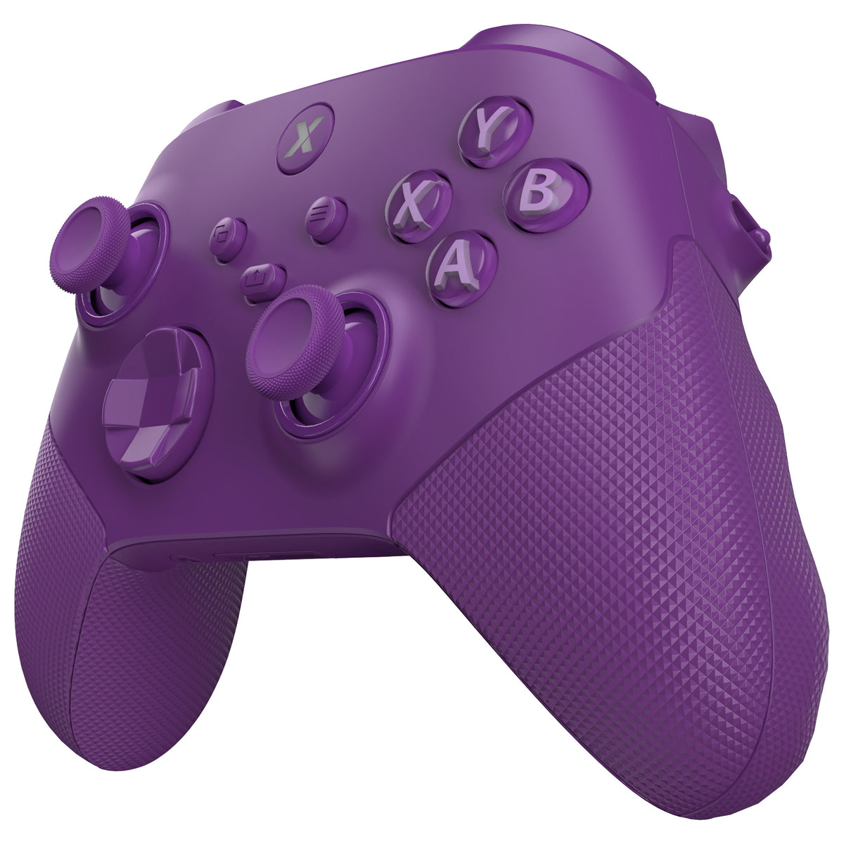 eXtremeRate ASR Version Performance Redesigned Full Set Shell Buttons with Ergonomic Trigger Stop Rubberized Grip for Xbox Series X/S Controller & Xbox Core Controller - Diamond Textured Mist Purple