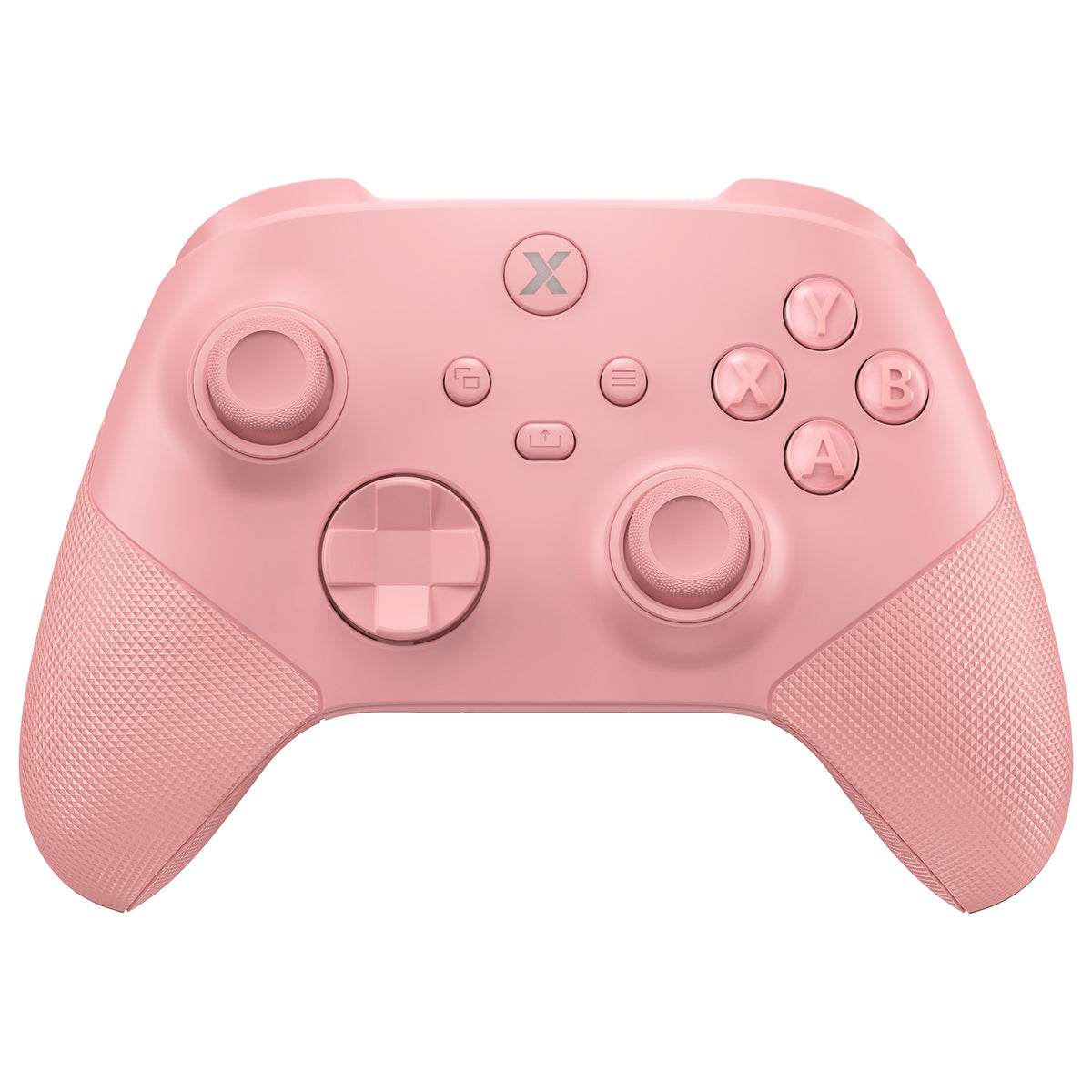 eXtremeRate ASR Version Performance Redesigned Full Set Shell Buttons with Ergonomic Trigger Stop Rubberized Grip for Xbox Series X/S Controller & Xbox Core Controller - Diamond Textured Pale Red