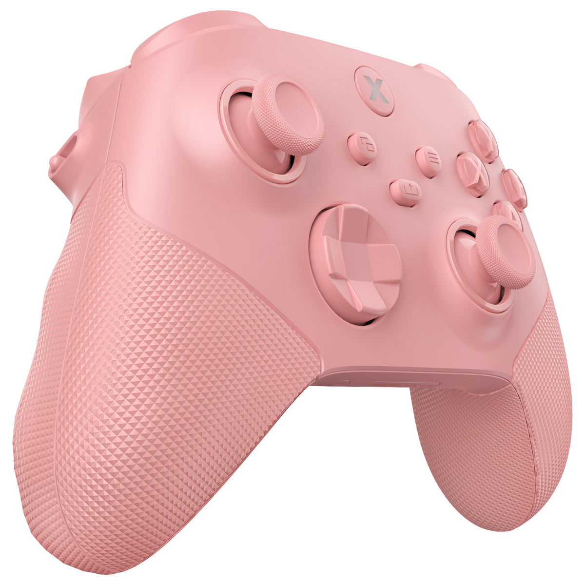 eXtremeRate ASR Version Performance Redesigned Full Set Shell Buttons with Ergonomic Trigger Stop Rubberized Grip for Xbox Series X/S Controller & Xbox Core Controller - Diamond Textured Pale Red