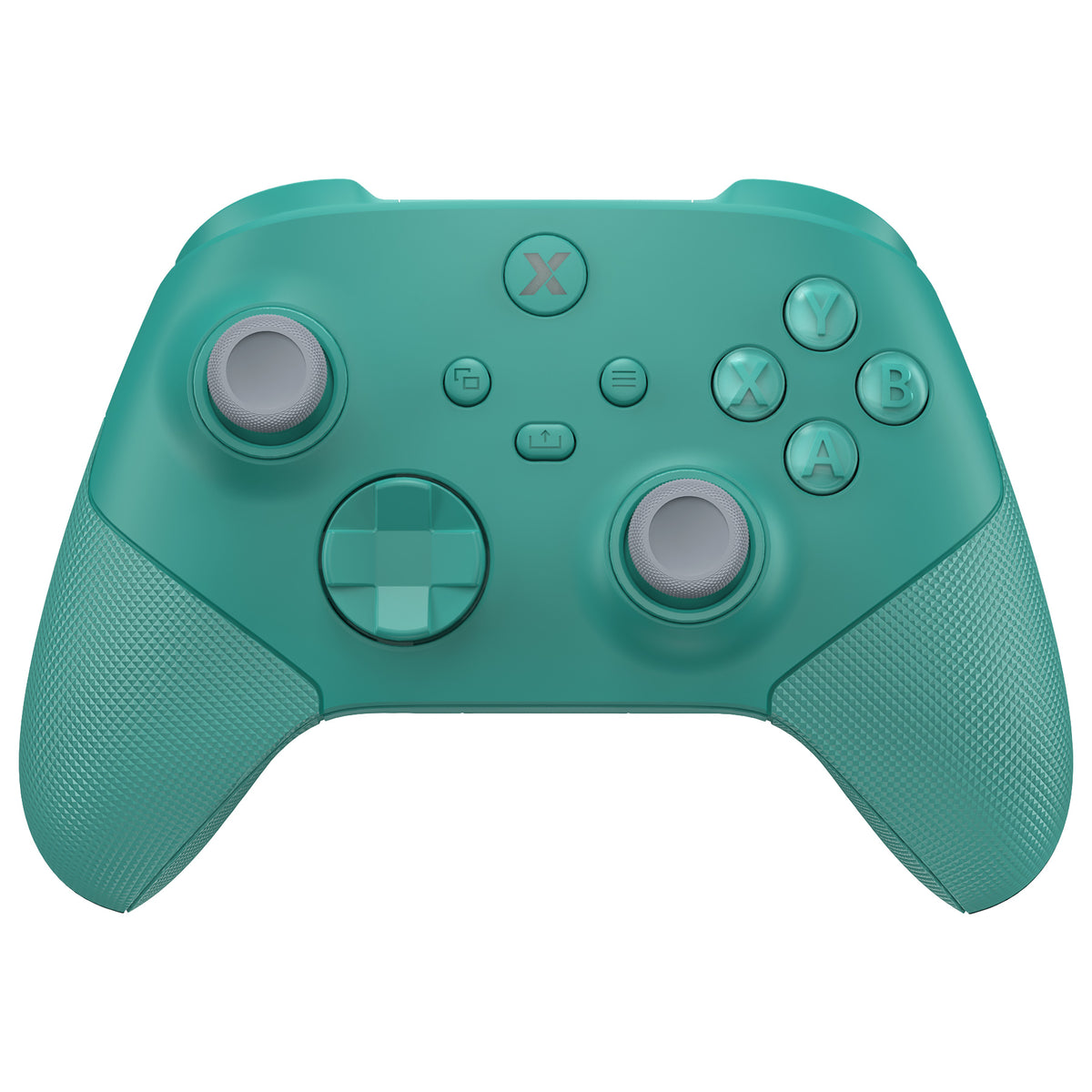 eXtremeRate ASR Version Performance Redesigned Full Set Shell Buttons with Ergonomic Trigger Stop Rubberized Grip for Xbox Series X/S Controller & Xbox Core Controller - Diamond Textured Teal Green