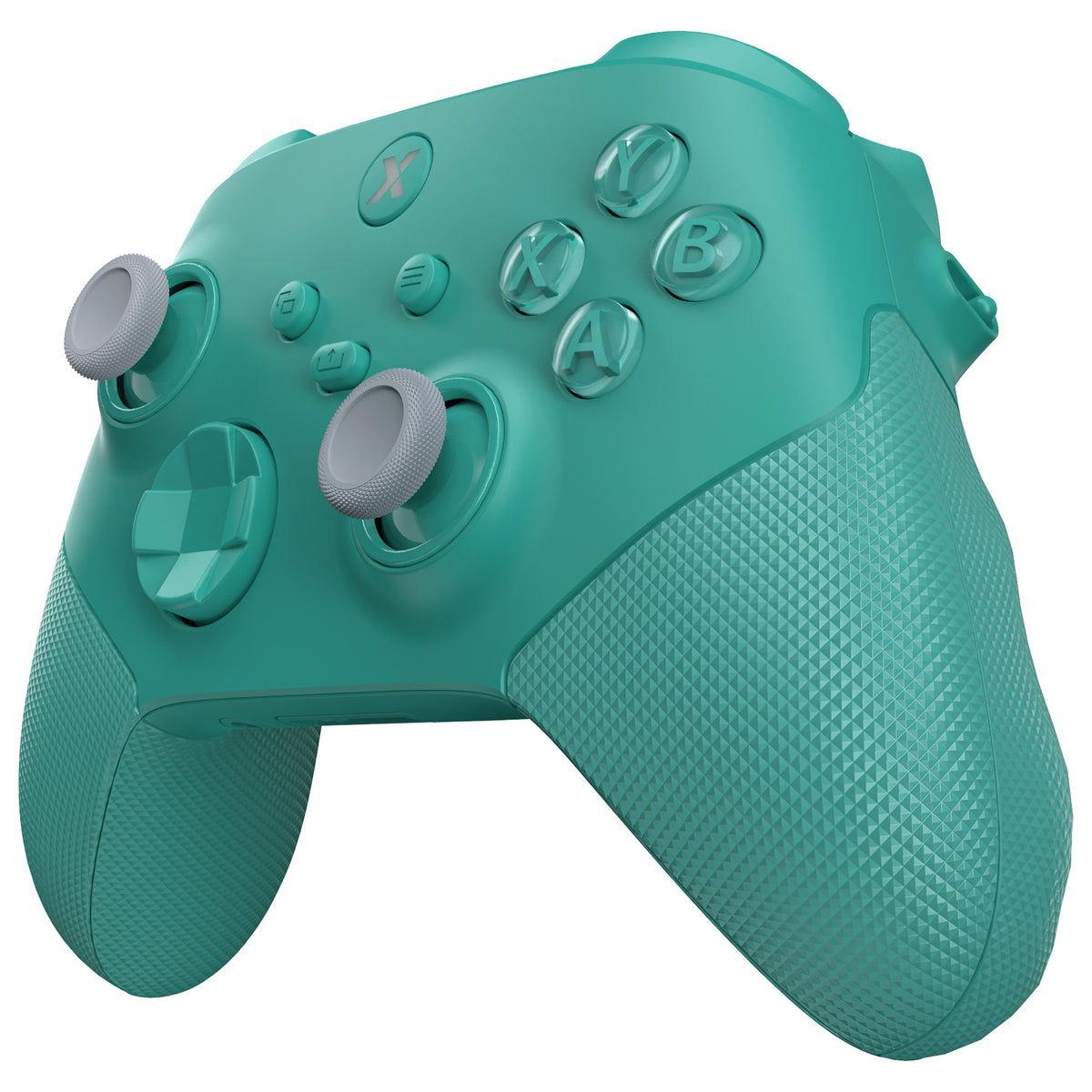 eXtremeRate ASR Version Performance Redesigned Full Set Shell Buttons with Ergonomic Trigger Stop Rubberized Grip for Xbox Series X/S Controller & Xbox Core Controller - Diamond Textured Teal Green