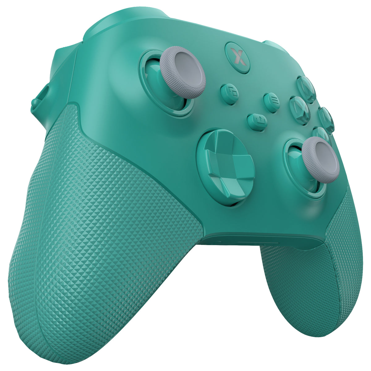 eXtremeRate ASR Version Performance Redesigned Full Set Shell Buttons with Ergonomic Trigger Stop Rubberized Grip for Xbox Series X/S Controller & Xbox Core Controller - Diamond Textured Teal Green