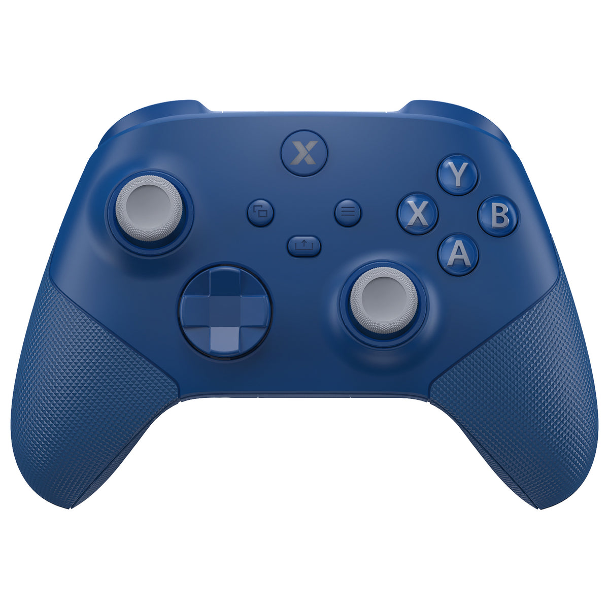 eXtremeRate ASR Version Performance Redesigned Full Set Shell Buttons with Ergonomic Trigger Stop Rubberized Grip for Xbox Series X/S Controller & Xbox Core Controller - Diamond Textured Yale Blue