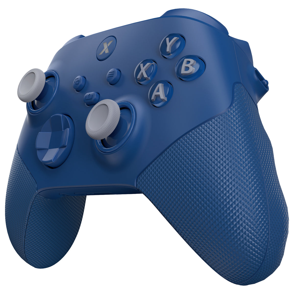 eXtremeRate ASR Version Performance Redesigned Full Set Shell Buttons with Ergonomic Trigger Stop Rubberized Grip for Xbox Series X/S Controller & Xbox Core Controller - Diamond Textured Yale Blue