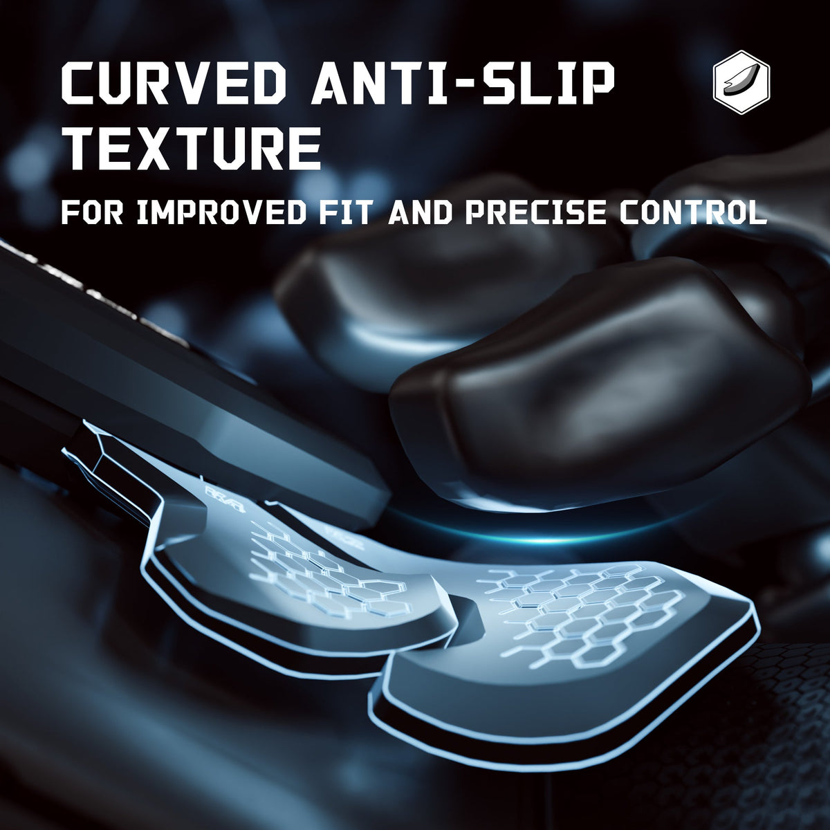 eXtremeRate BEYOND Back Paddles Kit with OLED Display & Redesigned Ergonomic Grips for PS5 Edge Controller - Rubberized Black eXtremeRate