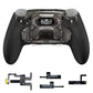 eXtremeRate BEYOND Back Paddles Kit with OLED Display & Redesigned Ergonomic Grips for PS5 Edge Controller - Rubberized Clear & Black