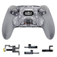 eXtremeRate BEYOND Back Paddles Kit with OLED Display & Redesigned Ergonomic Grips for PS5 Edge Controller - Rubberized Clear & Gray
