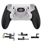 eXtremeRate BEYOND Back Paddles Kit with OLED Display & Redesigned Ergonomic Grips for PS5 Edge Controller - Rubberized White & Black