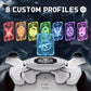 eXtremeRate BEYOND Back Paddles Kit with OLED Display & Redesigned Ergonomic Grips for PS5 Edge Controller - Rubberized White & Black
