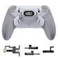 eXtremeRate BEYOND Back Paddles Kit with OLED Display & Redesigned Ergonomic Grips for PS5 Edge Controller - Rubberized White & Gray