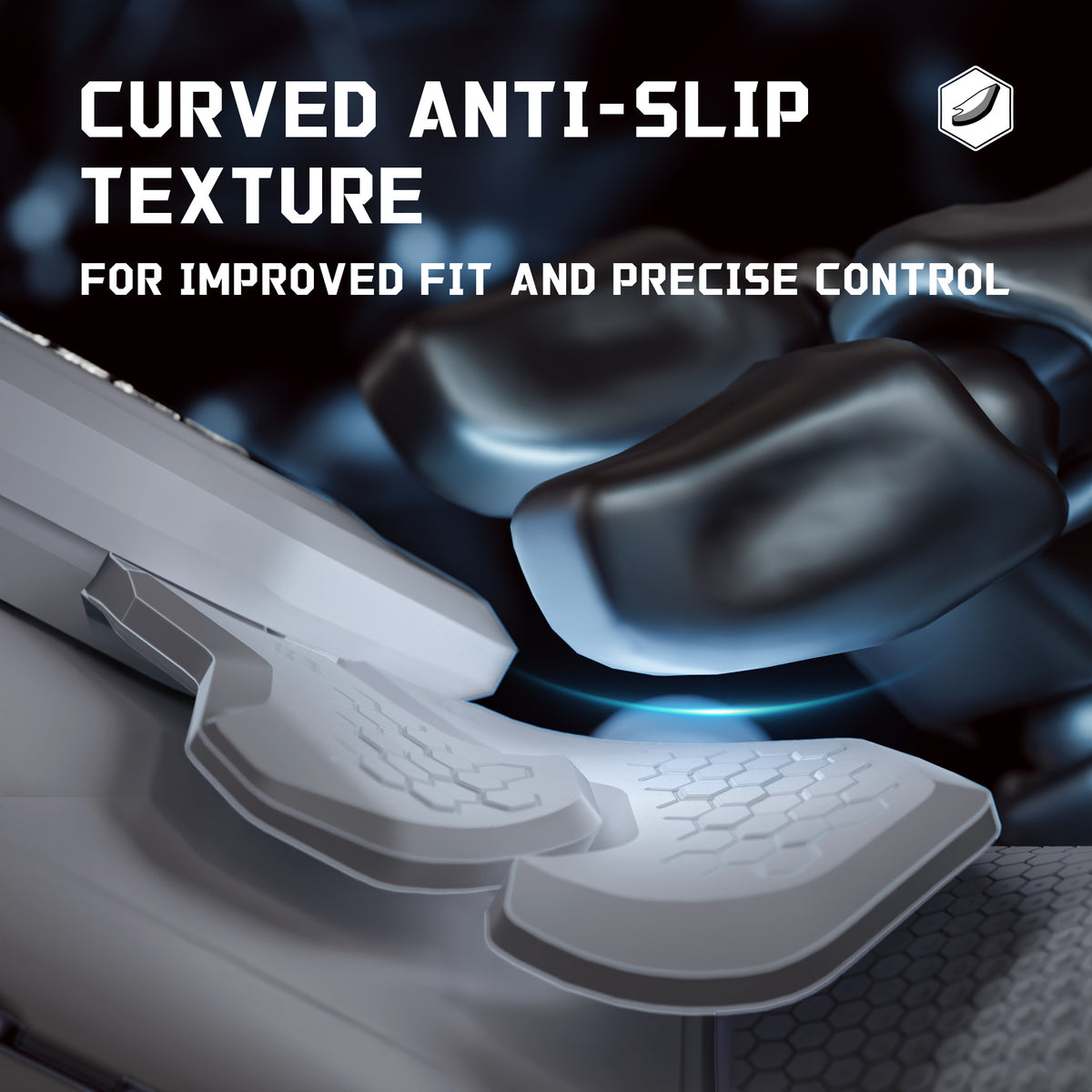 eXtremeRate BEYOND Back Paddles Kit with OLED Display & Redesigned Ergonomic Grips for PS5 Edge Controller - Rubberized New Hope Gray & Classic Gray