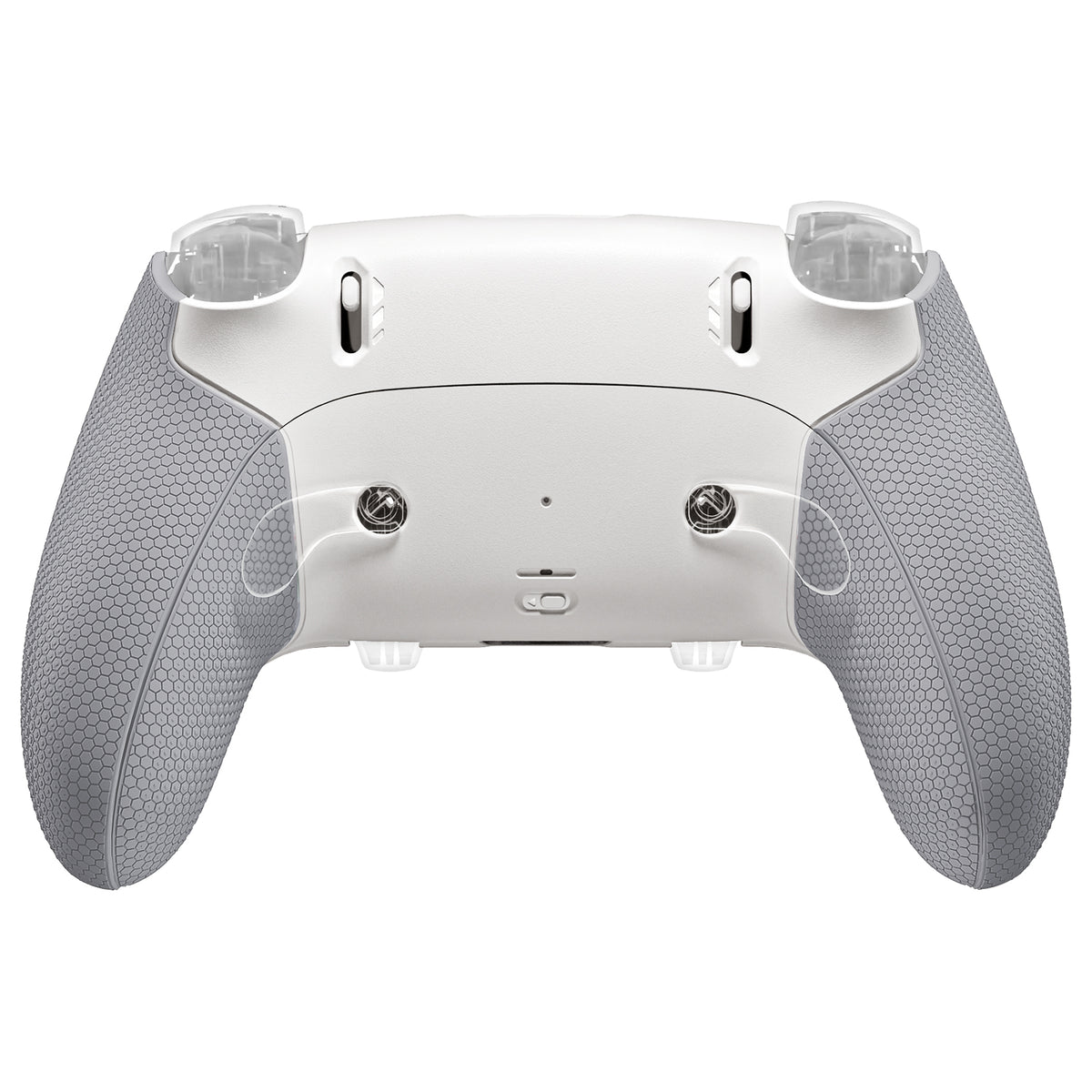 eXtremeRate Beyond-ARC Bottom Shell Kit with Rubberised Grip for PS5 Edge Controller - White & Gray