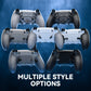 eXtremeRate Beyond-ARC Bottom Shell Kit with Rubberised Grip for PS5 Edge Controller - White & Gray