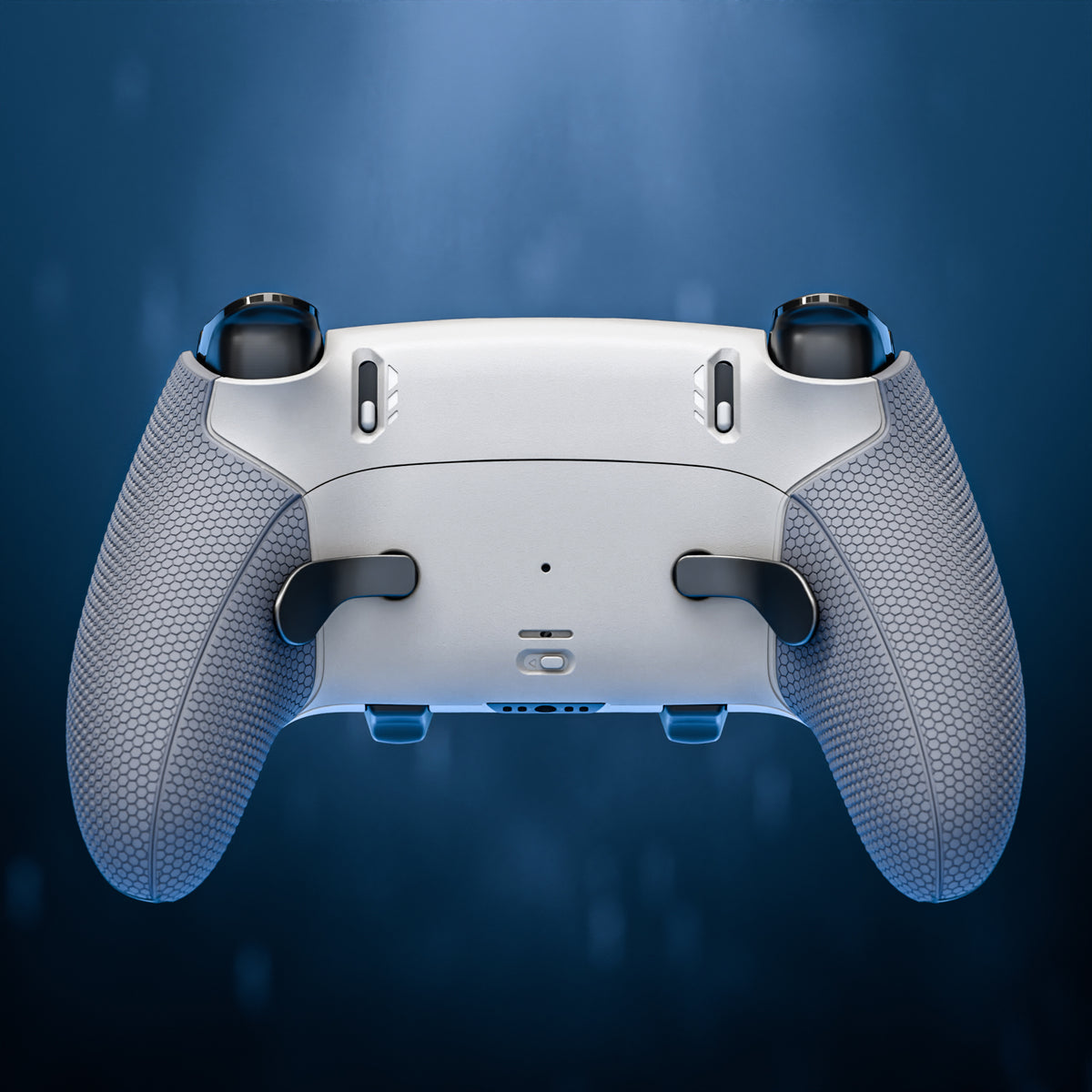eXtremeRate Beyond-ARC Bottom Shell Kit with Rubberised Grip for PS5 Edge Controller - White & Gray