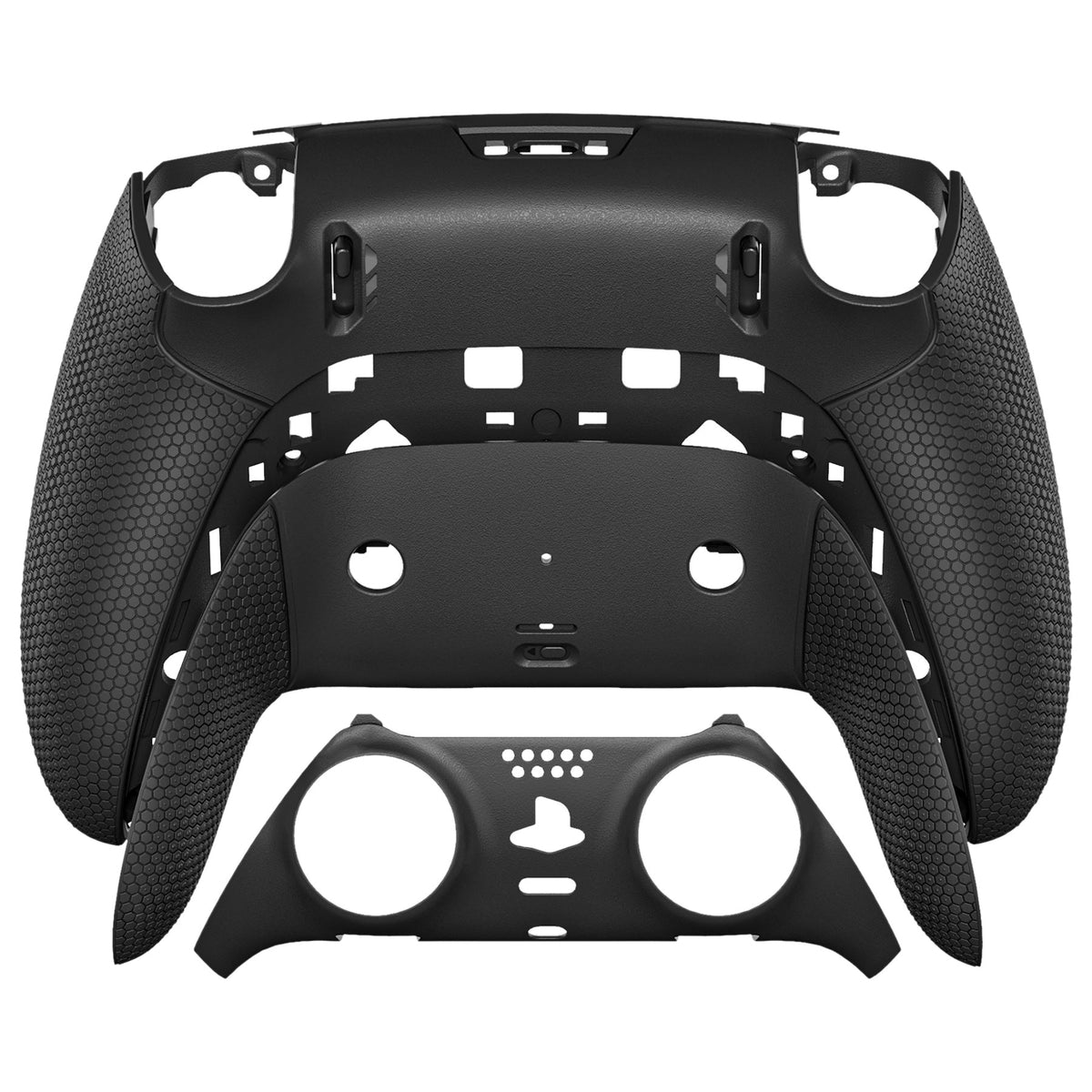 eXtremeRate Beyond-ARC Bottom Shell Kit with Rubberised Grip for PS5 Edge Controller - Black eXtremeRate