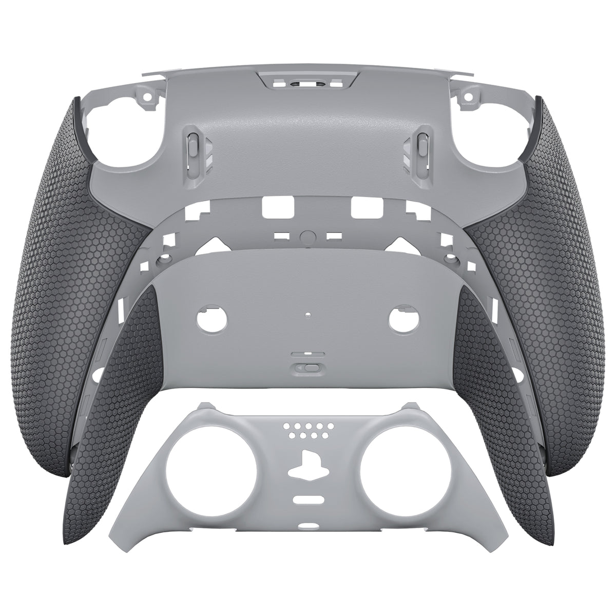 eXtremeRate Beyond-ARC Bottom Shell Kit with Rubberised Grip for PS5 Edge Controller - New Hope Gray & Classic Gray