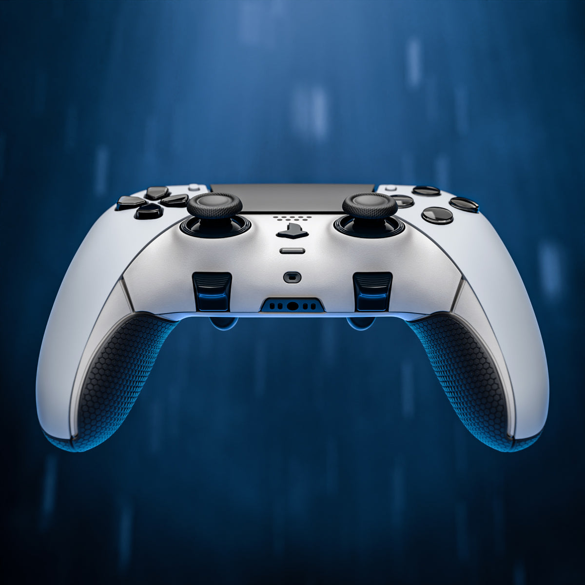eXtremeRate Beyond-ARC Bottom Shell Kit with Rubberised Grip for PS5 Edge Controller - White Black