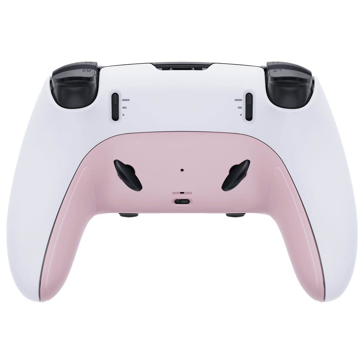 eXtremeRate Replacement Top Bottom Decorative Trim Shell Compatible with PS5 Edge Controller - Cherry Blossoms Pink