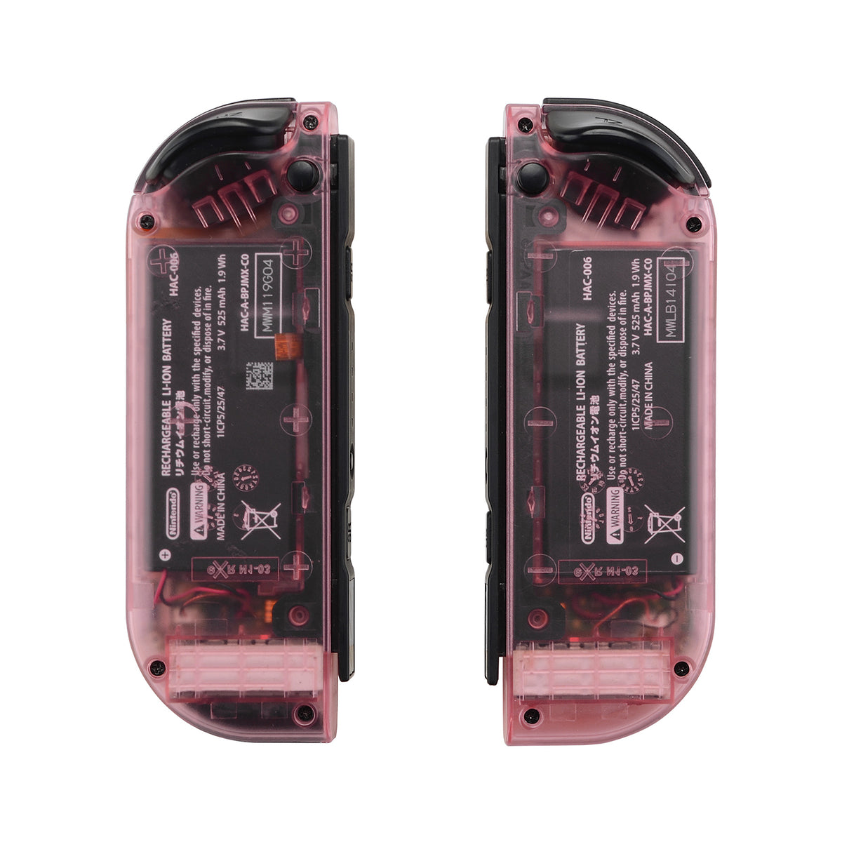 eXtremeRate Replacement Full Set Shell Case with Buttons for Joycon of NS Switch - Cherry Pink