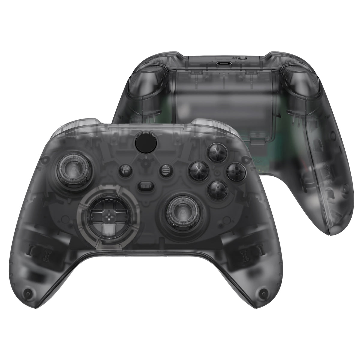 eXtremeRate Full Set Housing Shell Case with Buttons for Xbox Series X & S Controller - Clear Black