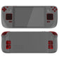 eXtremeRate Retail Clear Red Replacement Full Set Buttons for Steam Deck Console - JESDM006