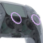 eXtremeRate Custom Replacement Accent Rings for PS5 Controller - Clear Atomic Purple