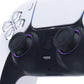 eXtremeRate Custom Replacement Accent Rings for PS5 Controller - Clear Atomic Purple