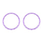 eXtremeRate Custom Replacement Accent Rings for PS5 Controller - Clear Atomic Purple