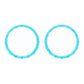 eXtremeRate Custom Replacement Accent Rings for PS5 Controller - Clear Cyan Blue