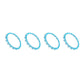 eXtremeRate Custom Replacement Accent Rings for PS5 Controller - Clear Cyan Blue