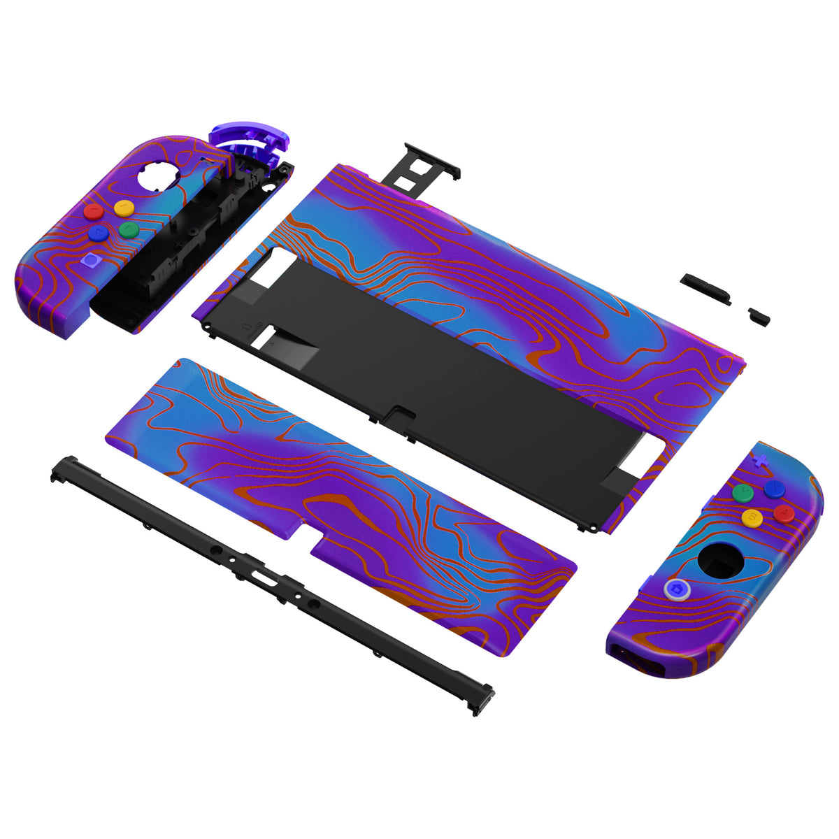 eXtremeRate Custom Replacement Full Set Shell with Buttons for Nintendo Switch OLED - Damascuscamo