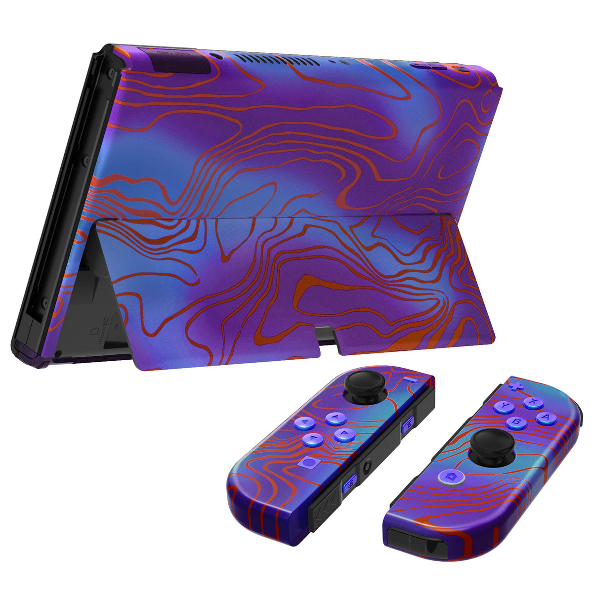eXtremeRate Custom Replacement Full Set Shell with Buttons for Nintendo Switch OLED - Damascuscamo