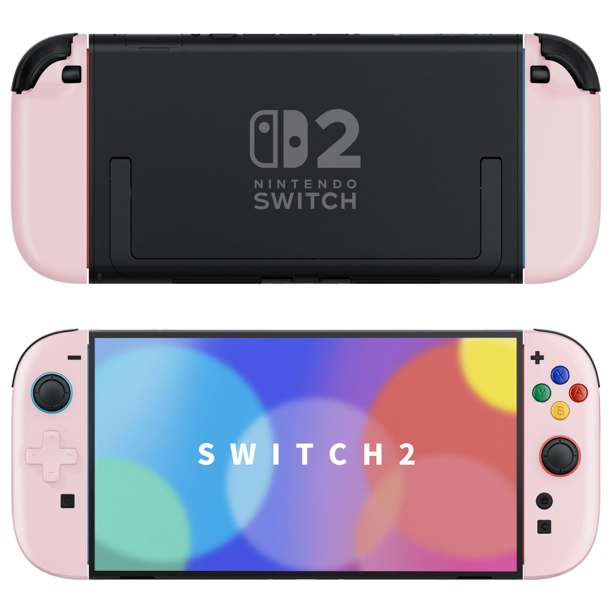 eXtremeRate D-Pad Version Replacement Full Set Shell Case with Buttons for Joycon 2 of Nintendo Switch 2 - Deluxe Version - Cherry Blossoms Pink