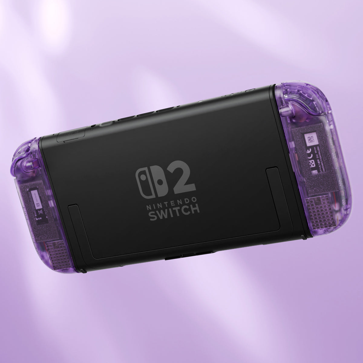 eXtremeRate D-Pad Version Replacement Full Set Shell Case with Buttons for Joycon 2 of Nintendo Switch 2 - Deluxe Version - Clear Atomic Purple