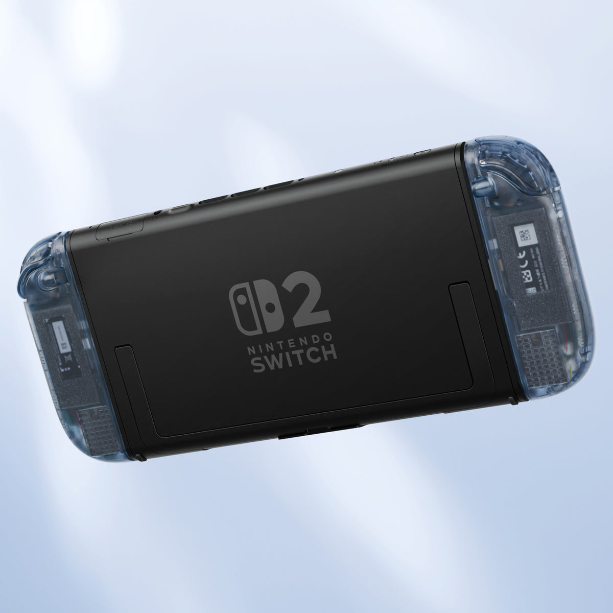 eXtremeRate D-Pad Version Replacement Full Set Shell Case with Buttons for Joycon 2 of Nintendo Switch 2 - Deluxe Version - Clear Glacier Blue