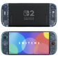 eXtremeRate D-Pad Version Replacement Full Set Shell Case with Buttons for Joycon 2 of Nintendo Switch 2 - Deluxe Version - Clear Glacier Blue