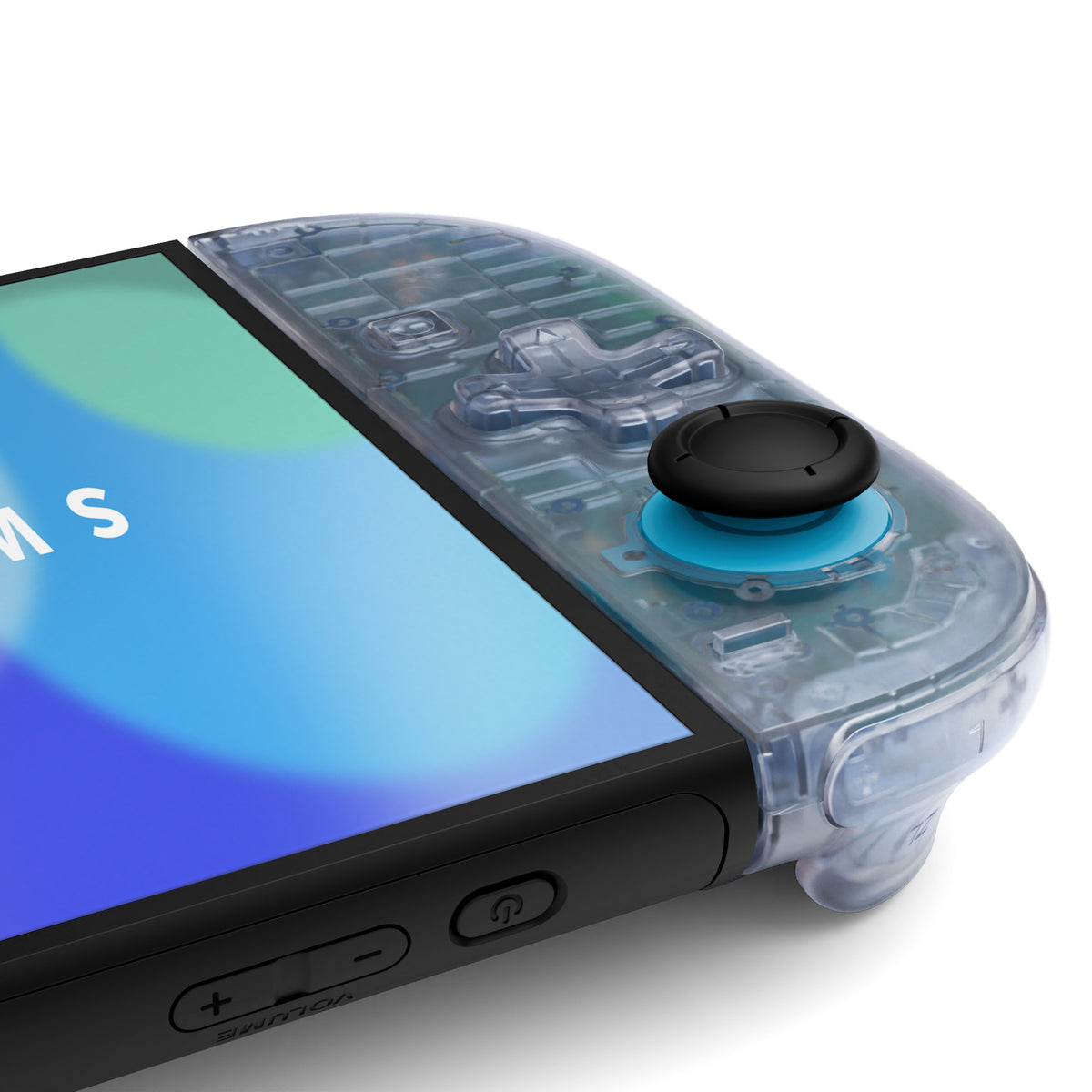 eXtremeRate D-Pad Version Replacement Full Set Shell Case with Buttons for Joycon 2 of Nintendo Switch 2 - Deluxe Version - Clear Glacier Blue