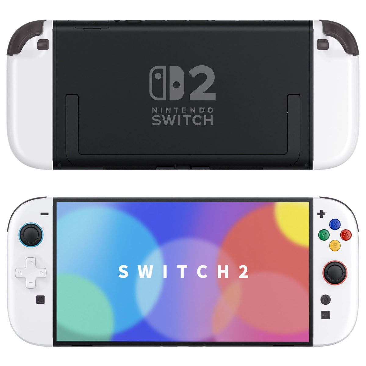 eXtremeRate D-Pad Version Replacement Full Set Shell Case with Buttons for Joycon 2 of Nintendo Switch 2 - Deluxe Version - White