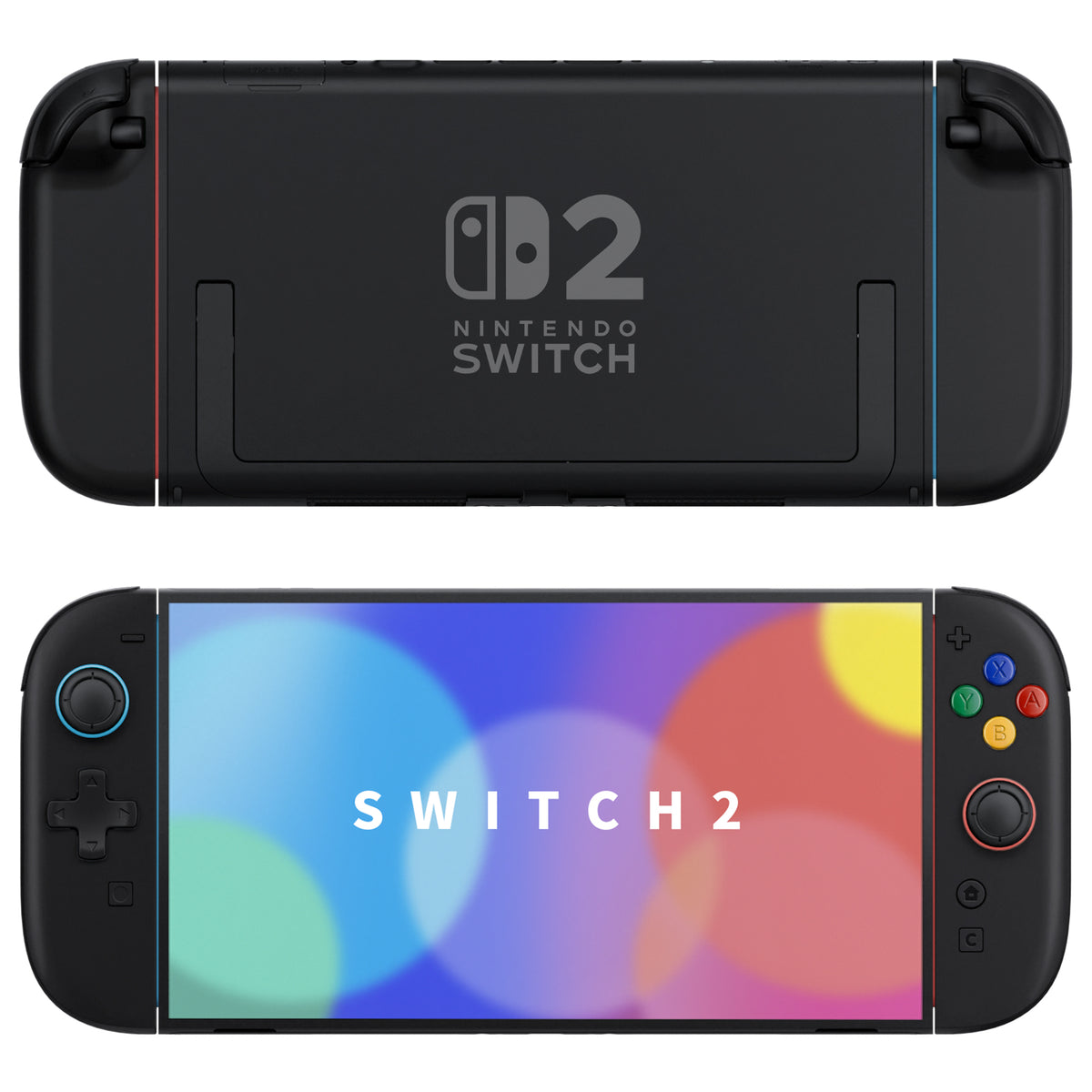 eXtremeRate D-Pad Version Replacement Full Set Shell Case with Buttons for Joycon 2 of Nintendo Switch 2 - Essence Version - Black