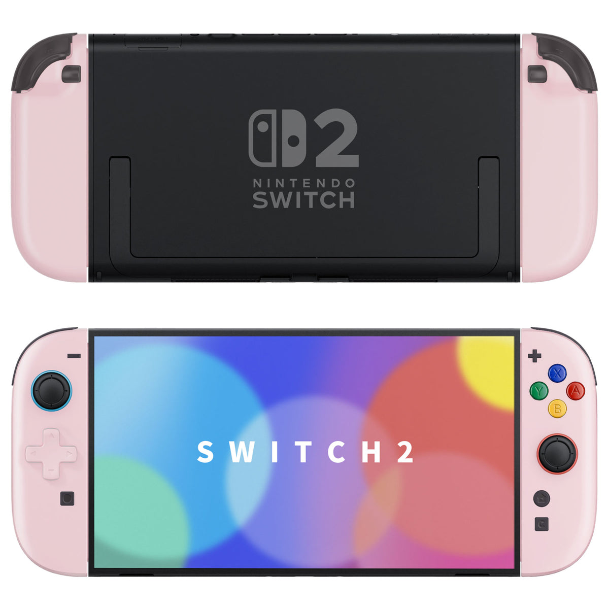 eXtremeRate D-Pad Version Replacement Full Set Shell Case with Buttons for Joycon 2 of Nintendo Switch 2 - Essence Version - Cherry Blossoms Pink
