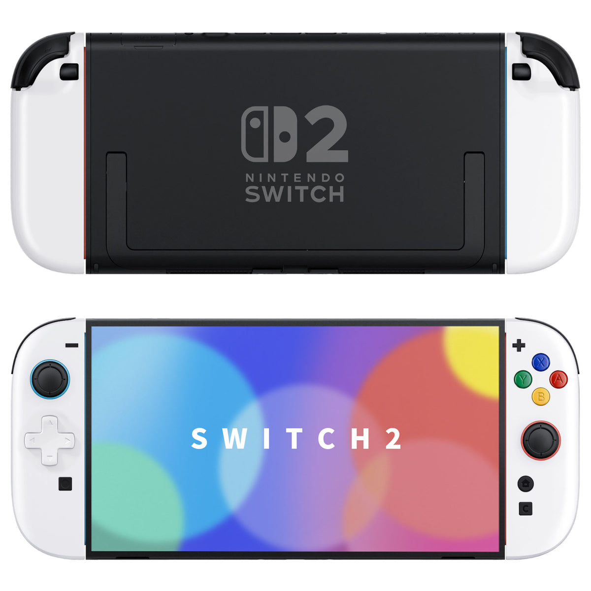 eXtremeRate D-Pad Version Replacement Full Set Shell Case with Buttons for Joycon 2 of Nintendo Switch 2 - Essence Version - White