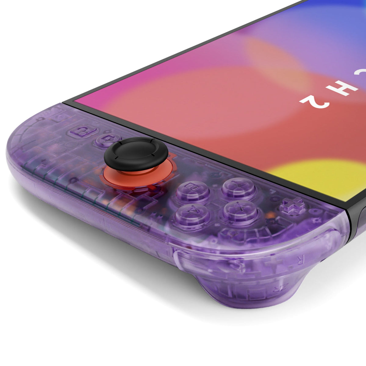 eXtremeRate D-Pad Version Replacement Full Set Shells with Buttons for Nintendo Switch 2 - Deluxe Version - Clear Atomic Purple eXtremeRate