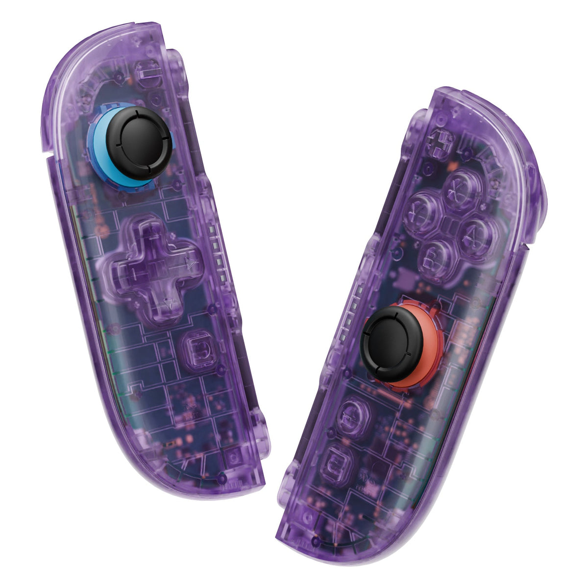 eXtremeRate D-Pad Version Replacement Full Set Shells with Buttons for Nintendo Switch 2 - Deluxe Version - Clear Atomic Purple eXtremeRate